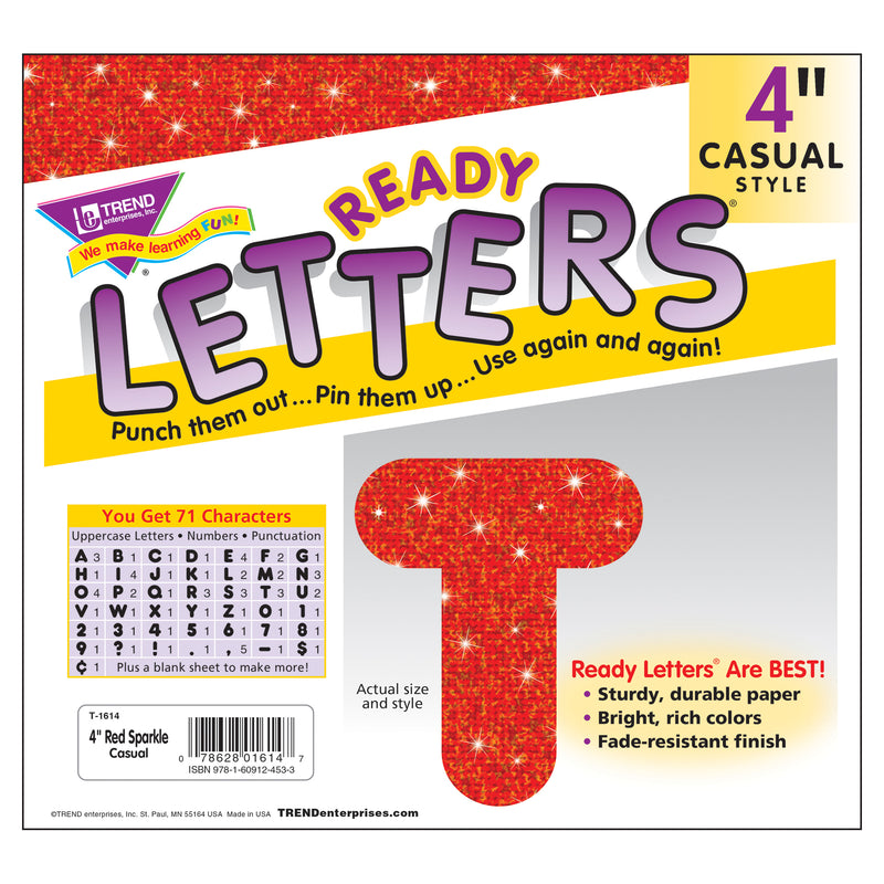Ready Letters 4 Casual Red Sparkle