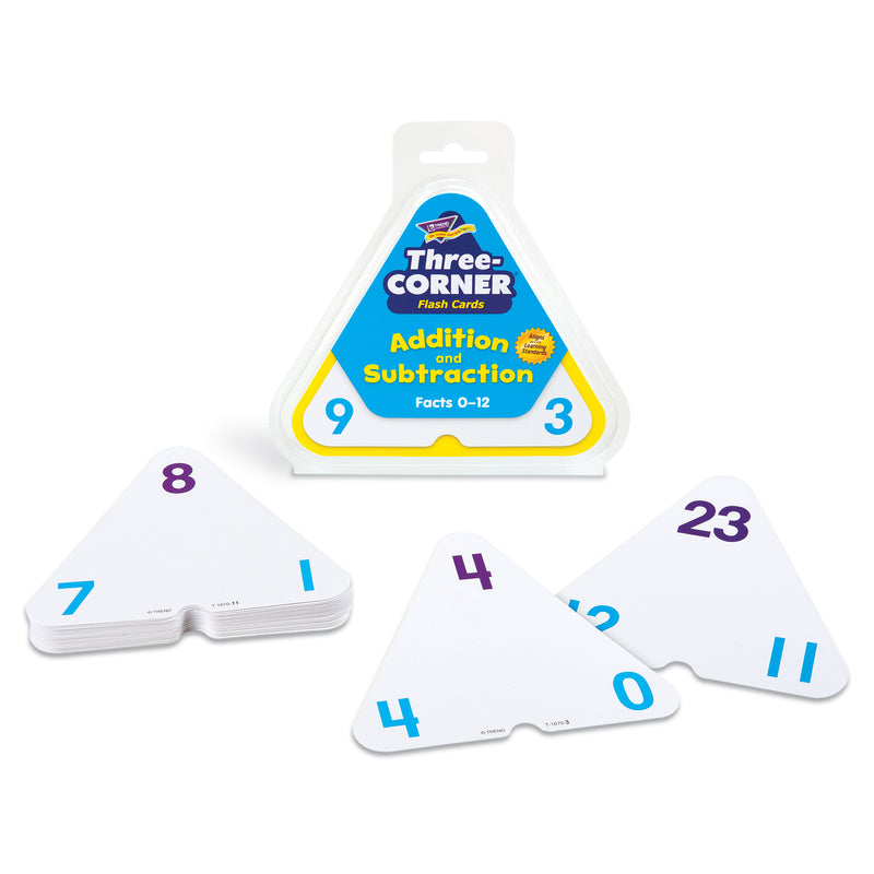 Three-corner Flash Cards 48-pk Addition & Subtraction