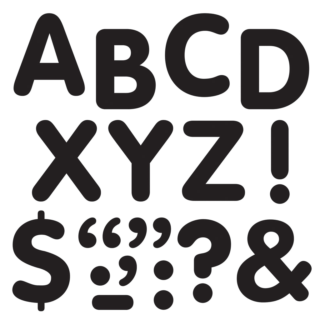 Stick-eze 2in Letters & Marks Black
