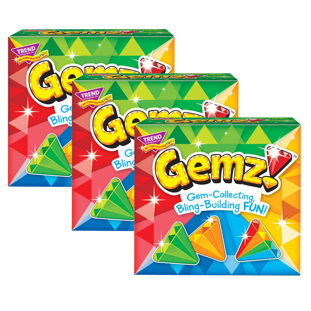 (3 Ea) Gemz Three Corner Card Game