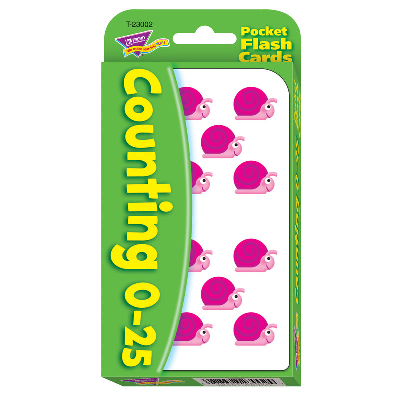 Pocket Flash Cards 56-pk 3 X 5 Counting 0-25 Two-sided Cards