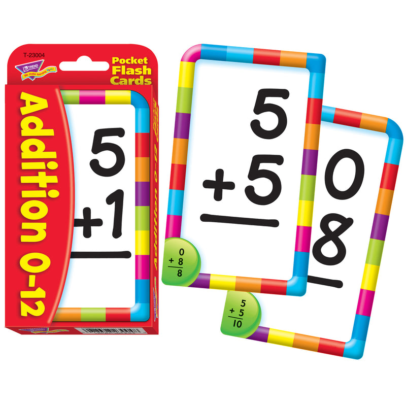 Pocket Flash Cards Addition 56-pk 3 X 5 Two-sided Cards