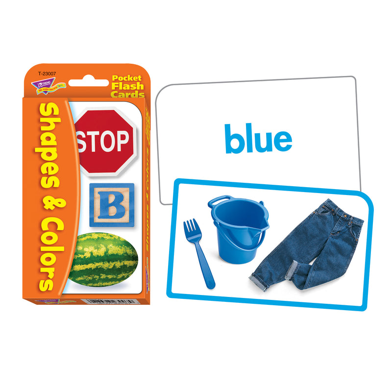 Pocket Flash Cards Colors 56-pk & Shapes 3 X 5 Two-sided Cards