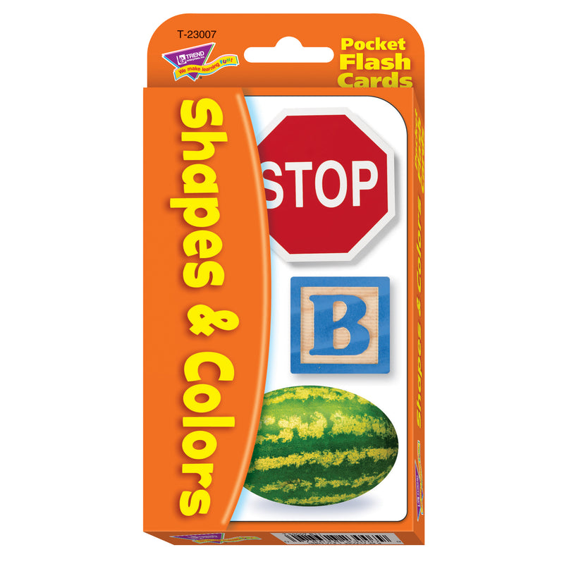 Pocket Flash Cards Colors 56-pk & Shapes 3 X 5 Two-sided Cards