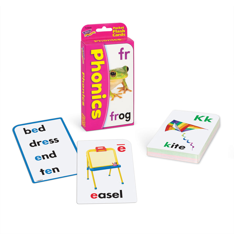 Pocket Flash Cards Phonics 56-pk 3 X 5 Two-sided Cards