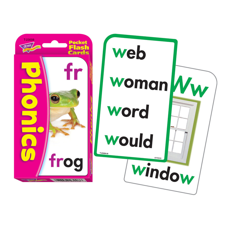 Pocket Flash Cards Phonics 56-pk 3 X 5 Two-sided Cards