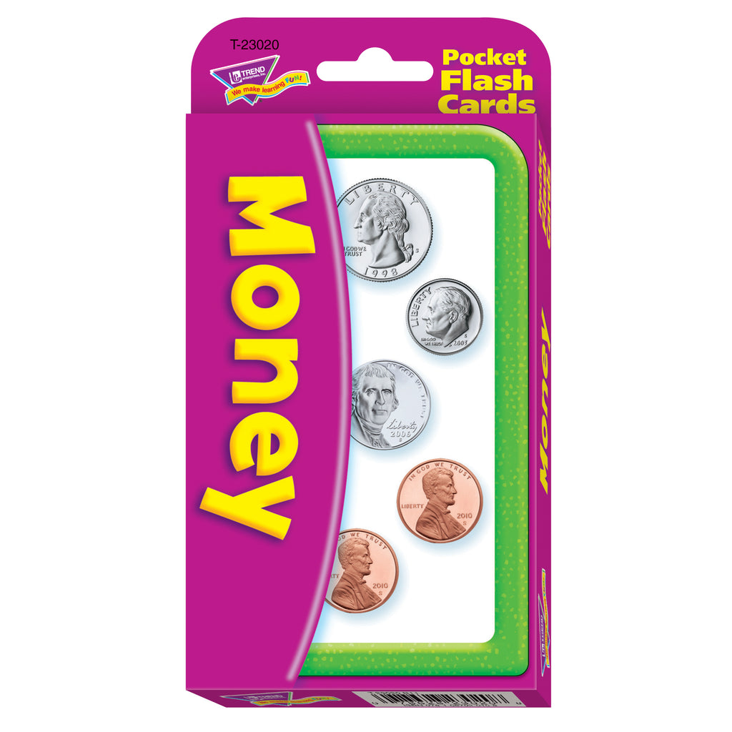 Pocket Flash Cards Money 56-pk 3 X 5 Two-sided Cards