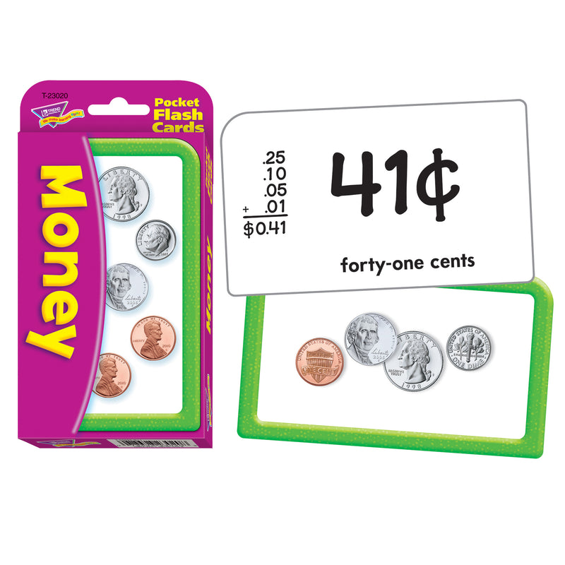 Pocket Flash Cards Money 56-pk 3 X 5 Two-sided Cards