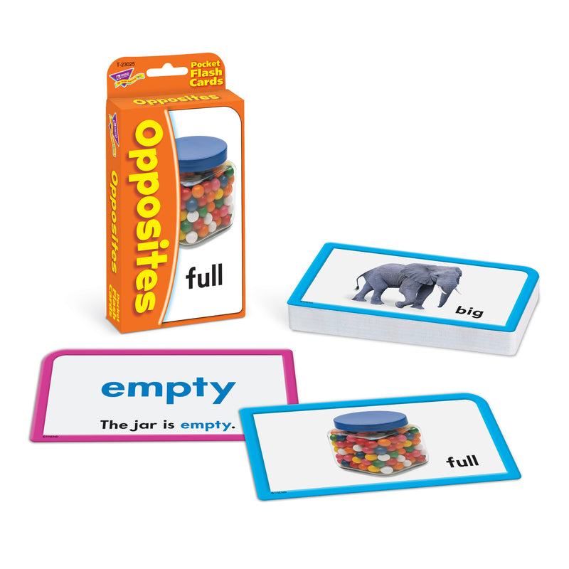Pocket Flash Cards Opposites 56-pk 3 X 5 Two-sided Cards