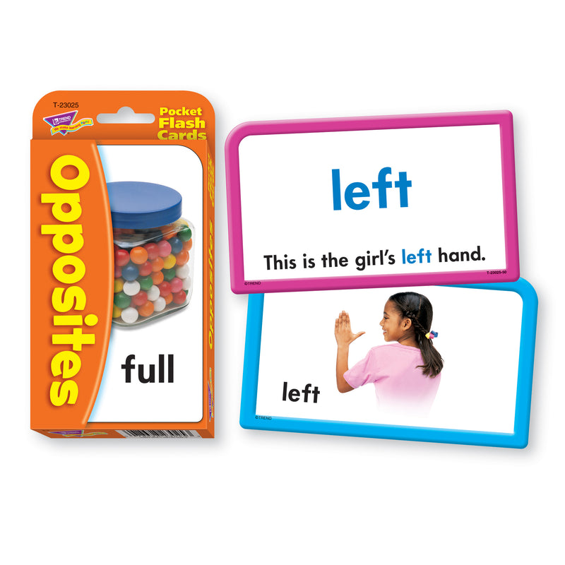 Pocket Flash Cards Opposites 56-pk 3 X 5 Two-sided Cards