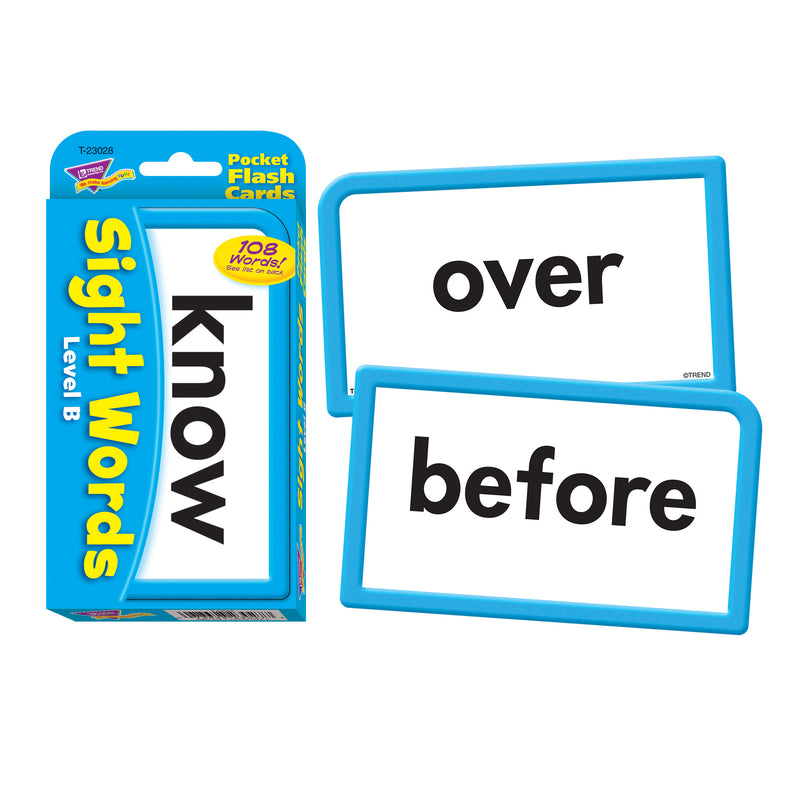 Pocket Flash Cards Sight Words B