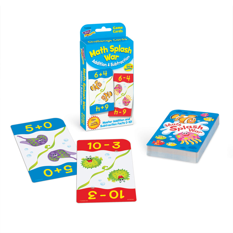 Math Splash War Addition & Subtraction Challenge Cards
