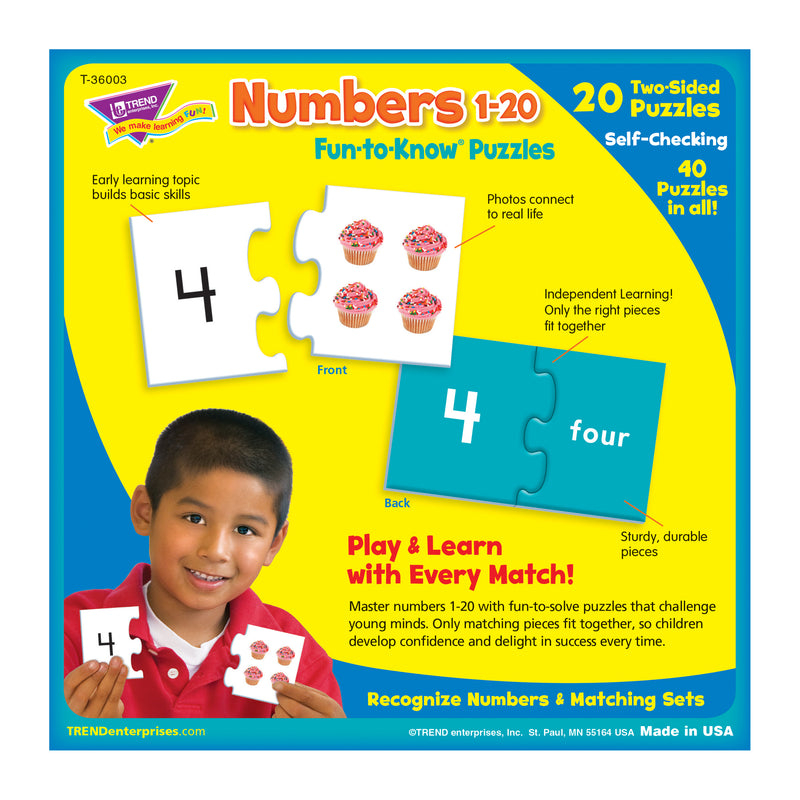 Puzzle Numbers 1 20