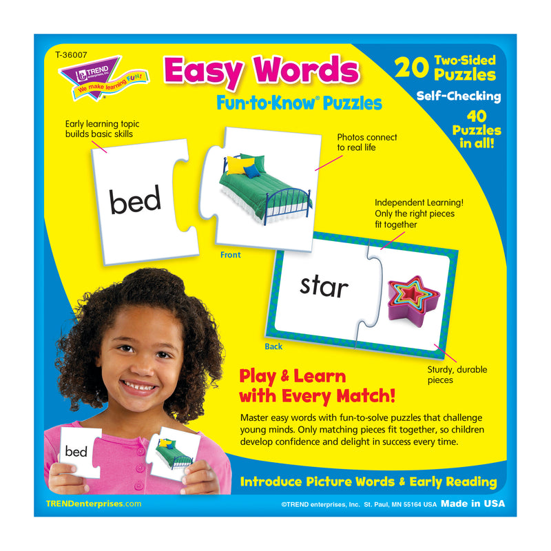 Fun-to-know Puzzles Easy Words