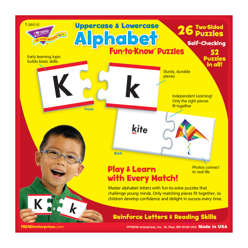 Fun To Know Puzzles Uppercase & Lowercase Alphabet