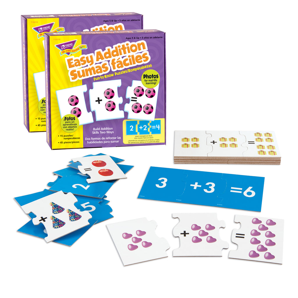 (2 Ea) Fun To Know Puzzles Easy Addition Sumas Faciles