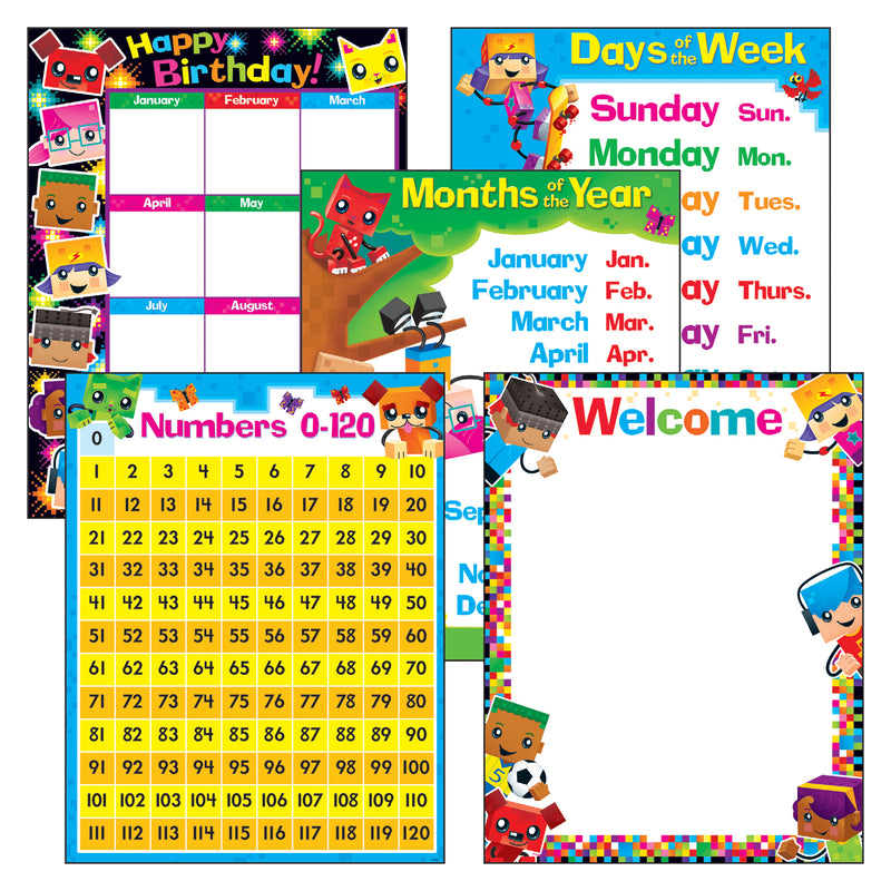 Blockstars Learning Charts Combo Pk Classroom Basics