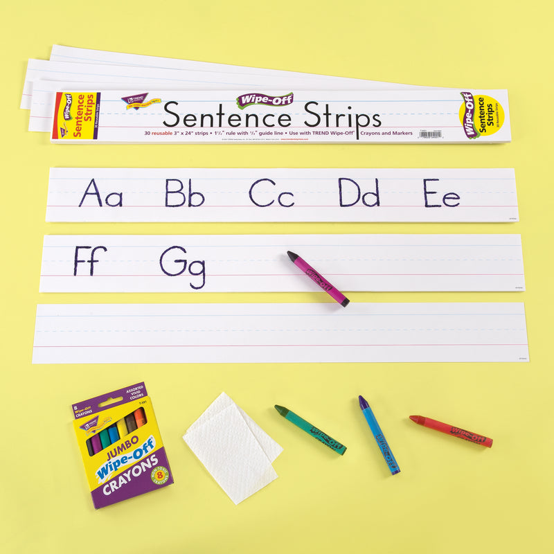Wipe-off Sentence Strips 30-pk 24 X 3