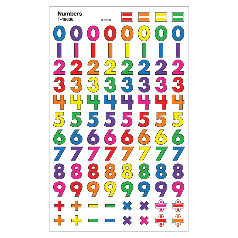 (6 Pk) Sticker Number Supershapes