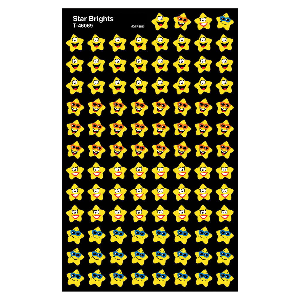 (6 Pk) Supershapes Stickers Star Brights