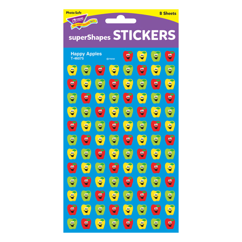 Happy Apples Supershape Superspots-shapes Stickers