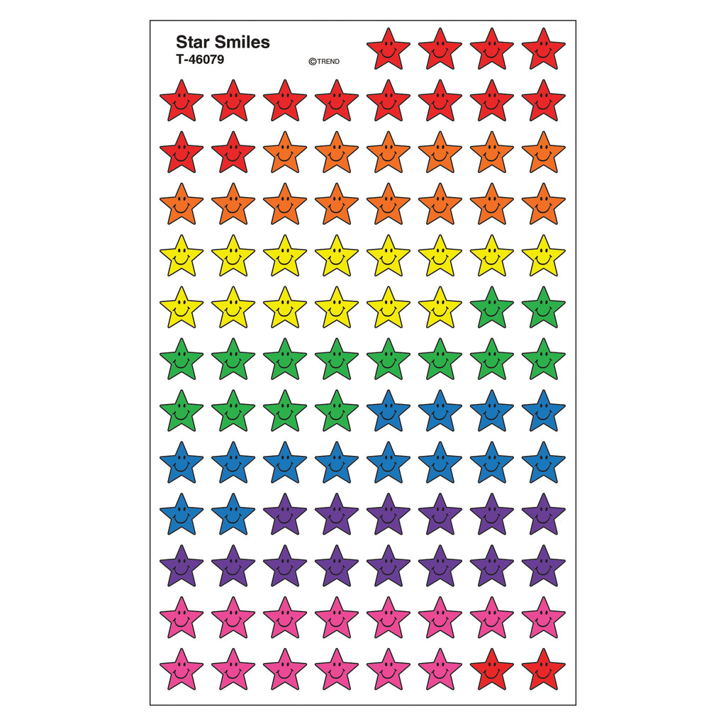 (6 Pk) Star Smiles Supershape Superspots - Shapes Stickers