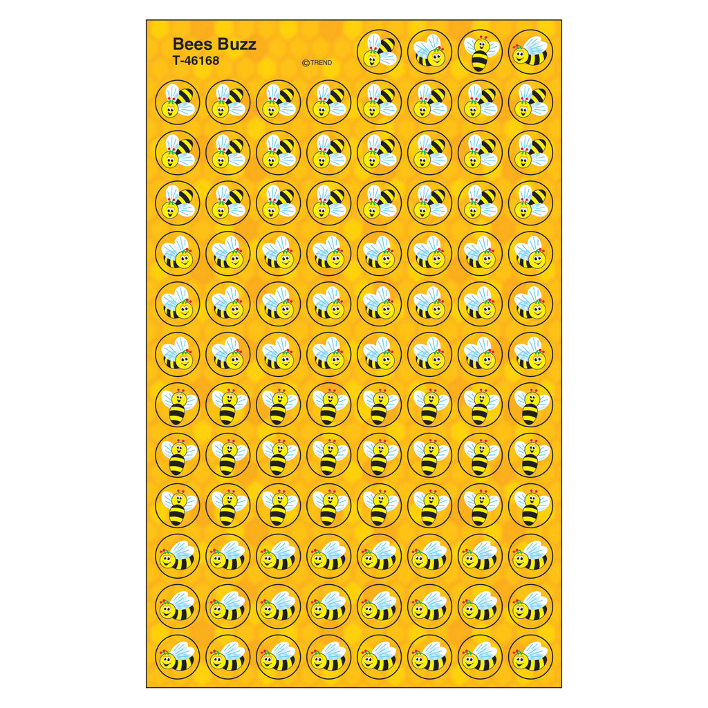 (6 Pk) Superspots Stickers Bees Buzz