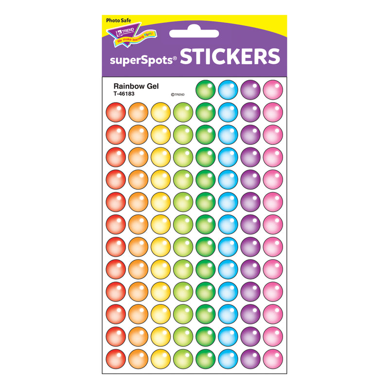 Rainbow Gel Superspots Stickers