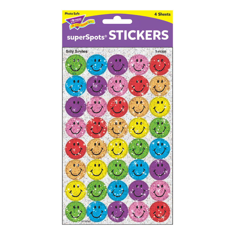 Superspots Sparkle Silly Smiles 160pk Larger Size