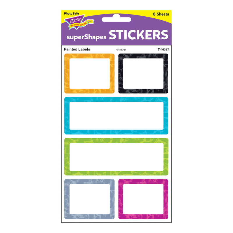 Painted Labels Supershapes Stickers Large Color Harmony