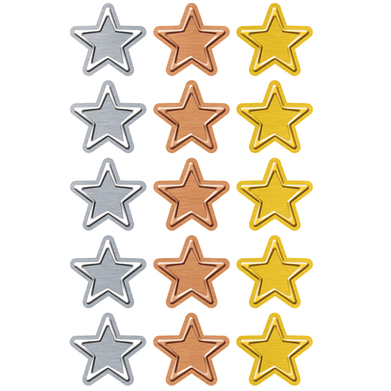 Stars Supershapes Stickers Large I Love Metal