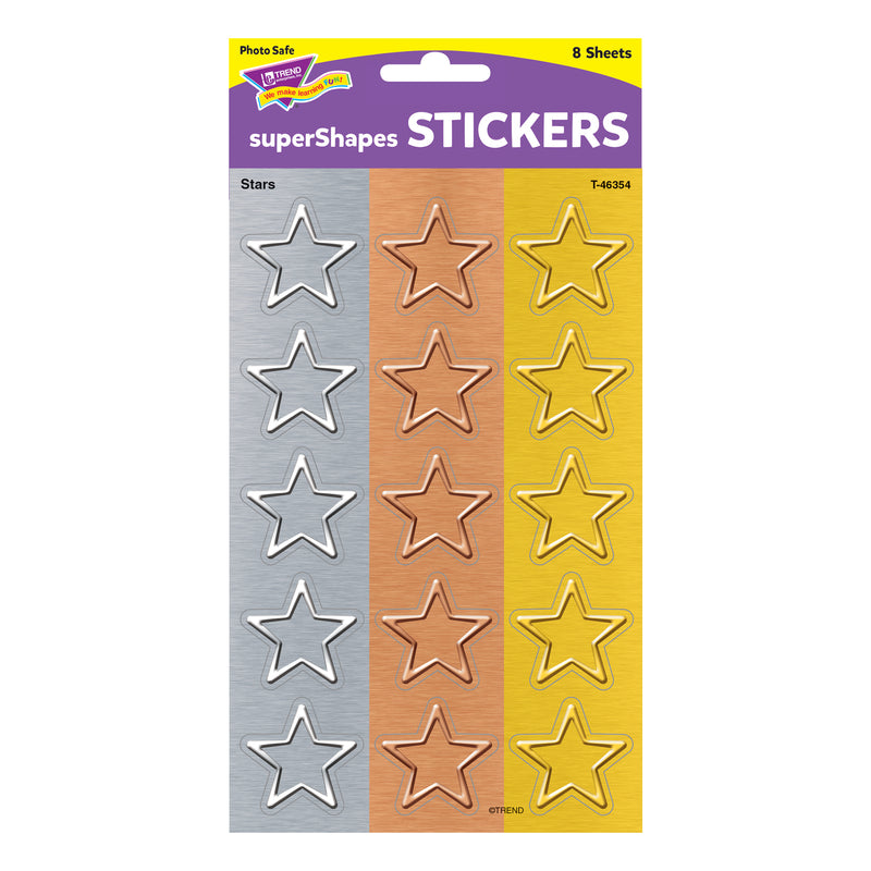 Stars Supershapes Stickers Large I Love Metal
