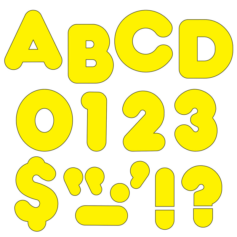 (6 Pk) Ready Letters 4in Casual Yellow