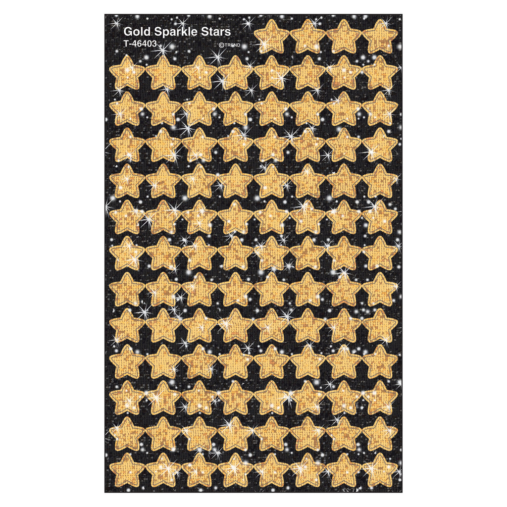 Supershapes Gold Sparkle 400-pk Stars