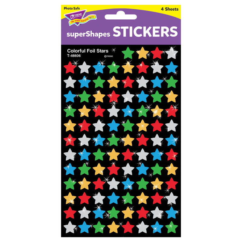 Supershapes Colorful Foil Stars