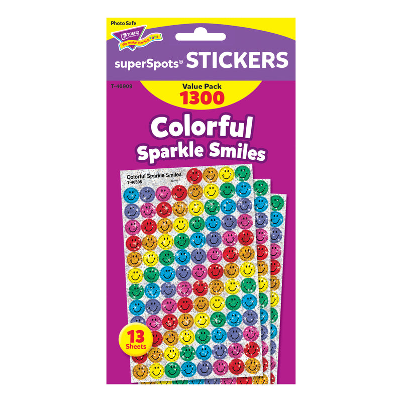 Superspots Variety 1300-pk Colorful Smiles Sparkle