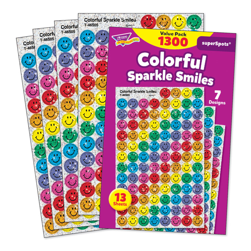 Superspots Variety 1300-pk Colorful Smiles Sparkle