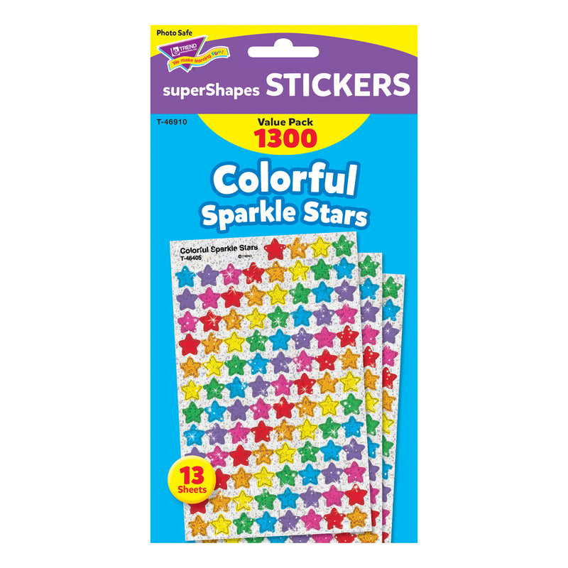 Supershapes Variety 1300pk Colorful Stars Sparkle