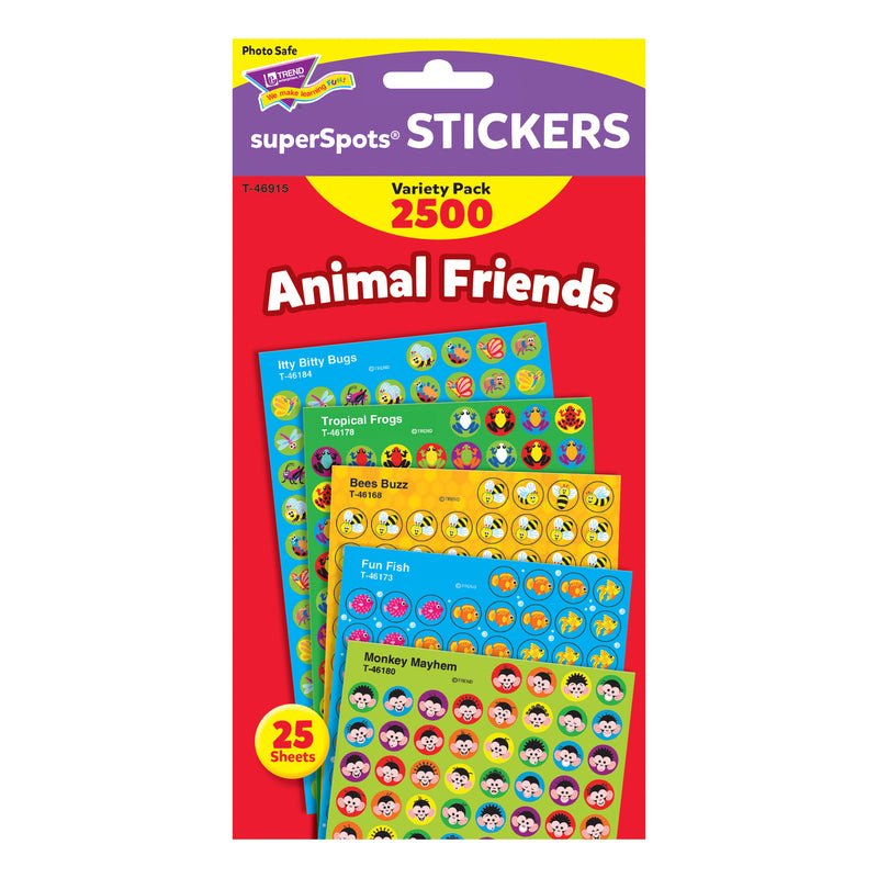 Animal Friends Variety Pk Super Spots-shapes Stickers