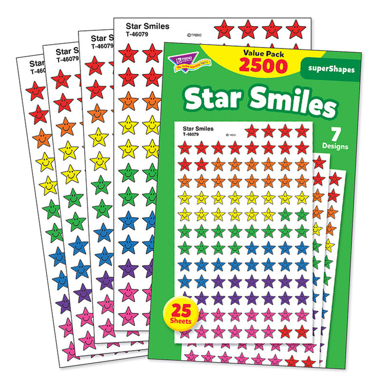 Star Smiles Value Pk Superspots Shapes Stickers