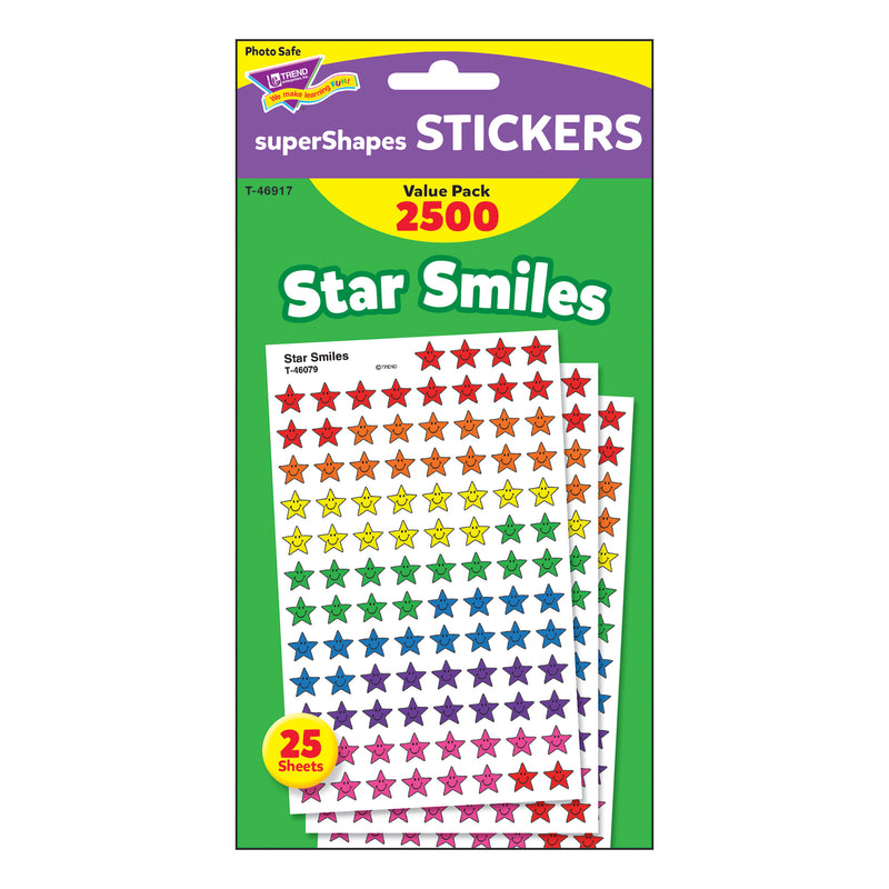 Star Smiles Value Pk Superspots Shapes Stickers