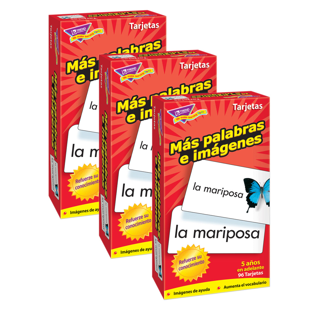 (3 Pk) Flash Cards Mas Palabras E Imagenes 96/bx