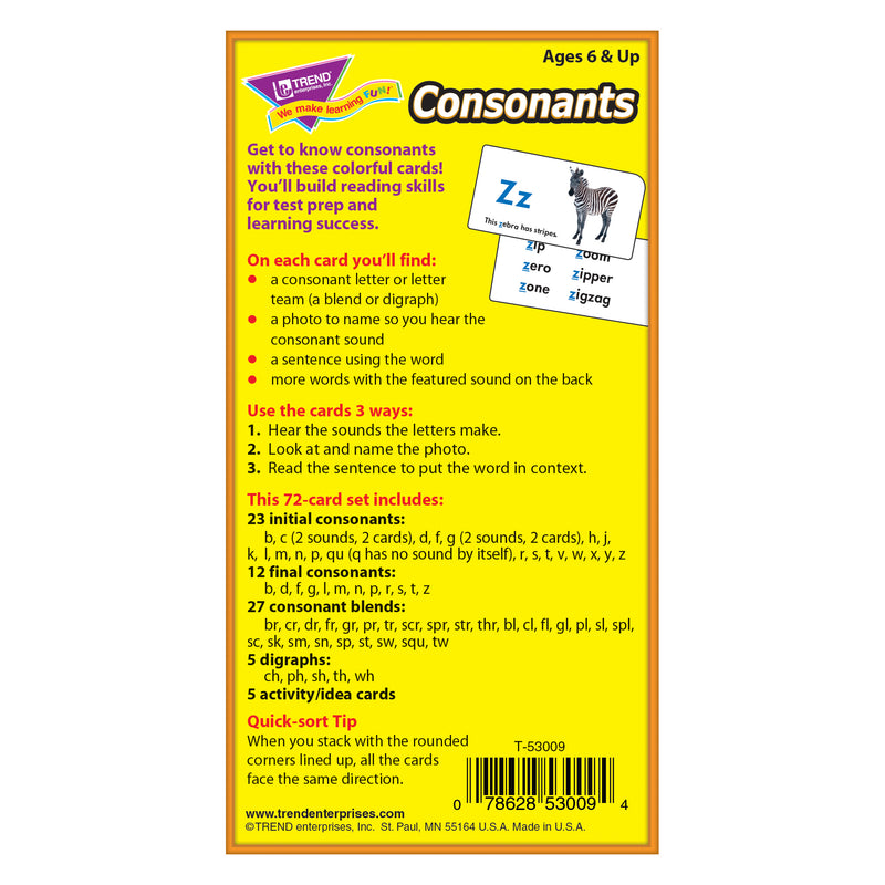 Flash Cards Consonants 72-box