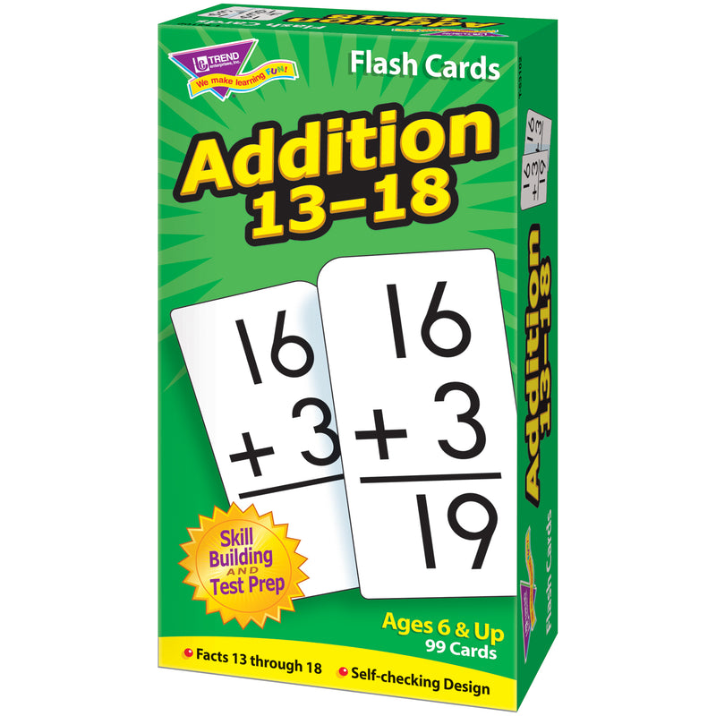 Flash Cards Addition 13-18 99-box
