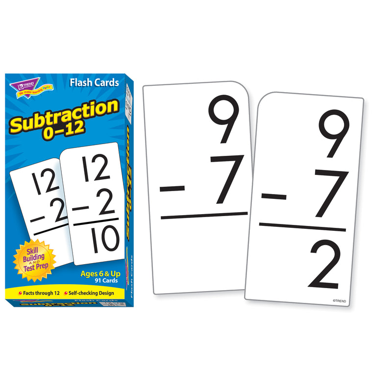 Flash Cards Subtraction 0-12 91-box