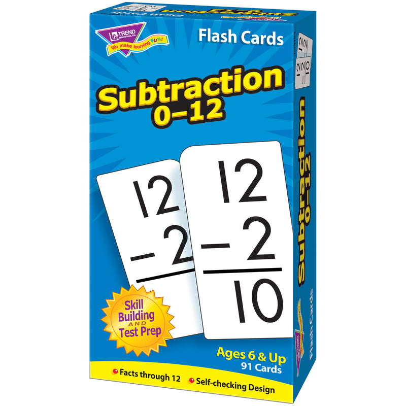 Flash Cards Subtraction 0-12 91-box