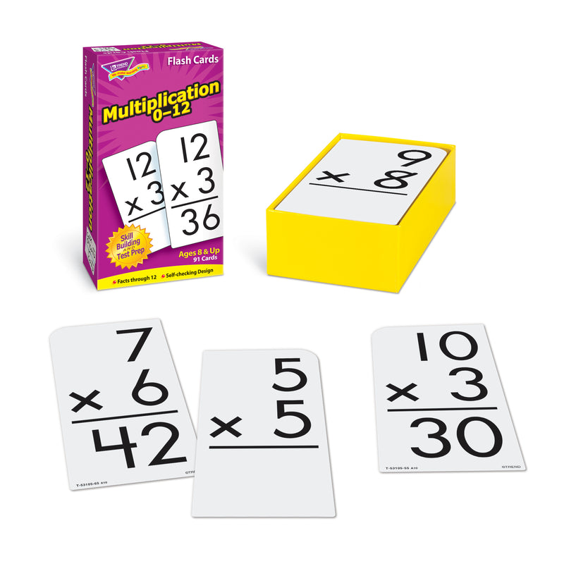 Flash Cards Multiplication 91-box Numbers 0-12