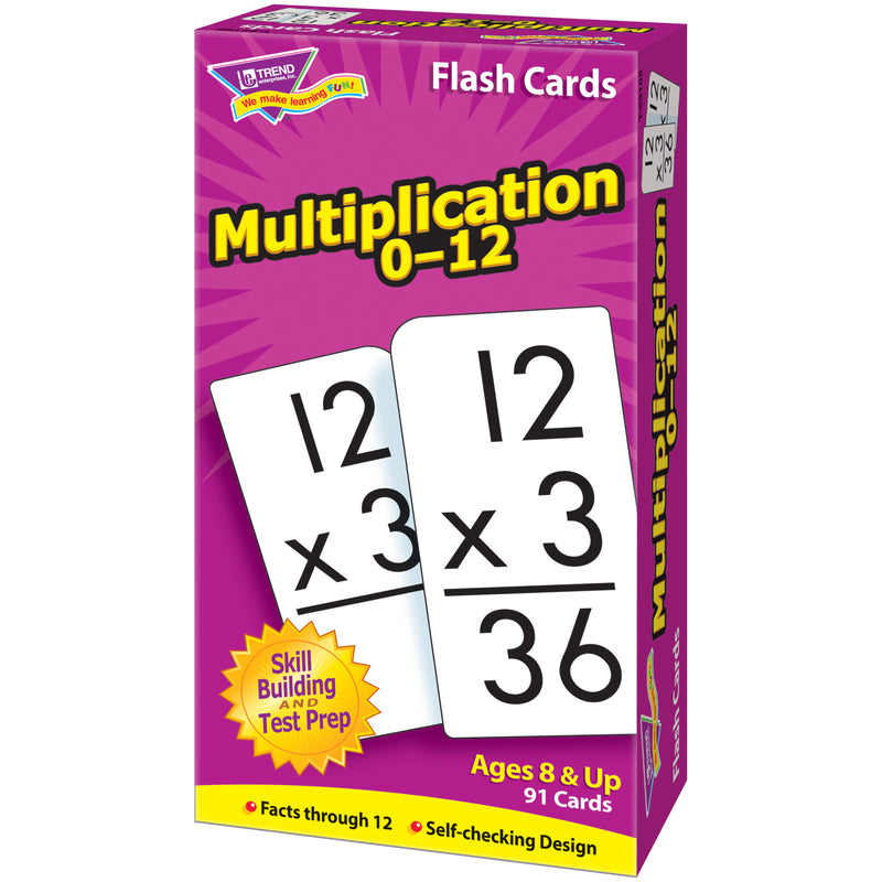 Flash Cards Multiplication 91-box Numbers 0-12