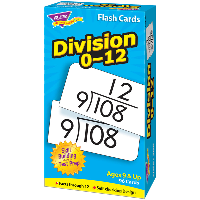 Flash Cards Division 0-12 91-box