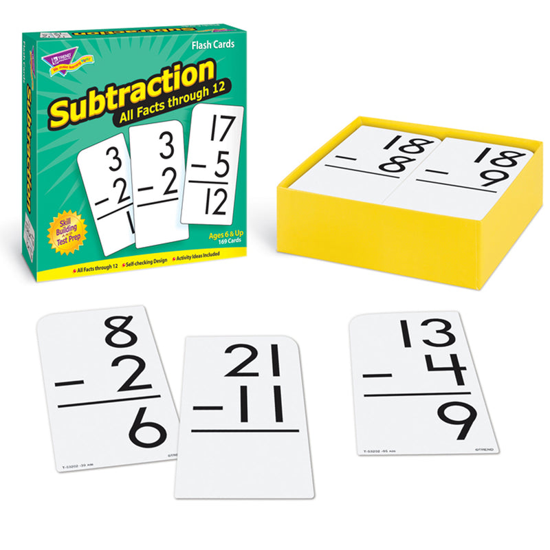 Flash Cards All Facts 169-box 0-12 Subtraction